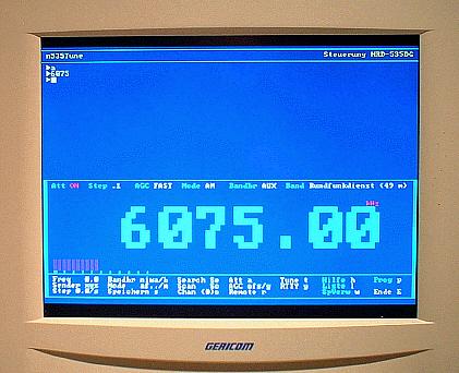 Bildschirm des alten DOS-Programms