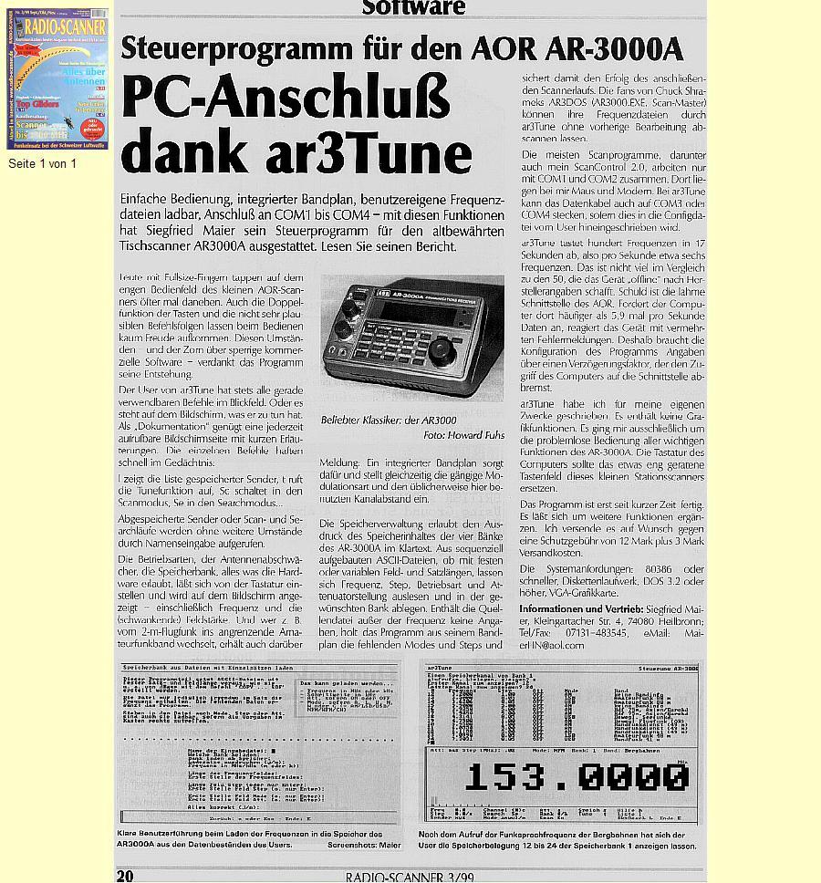 Beitrag in  Radio-Scanner 3/1999